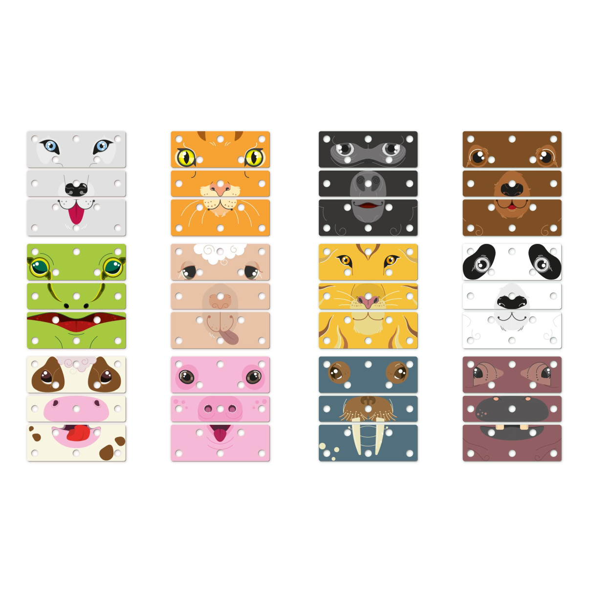 Quercetti 00322 Animal Faces Puzzle