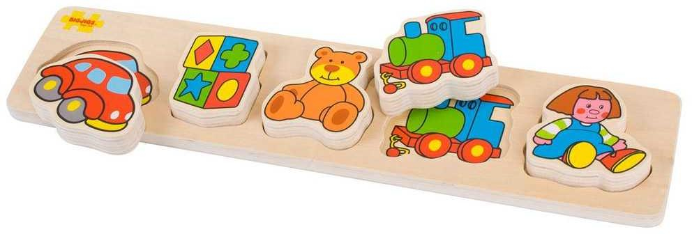 Bigjigs Baby Dřevěné vkládací puzzle hračky