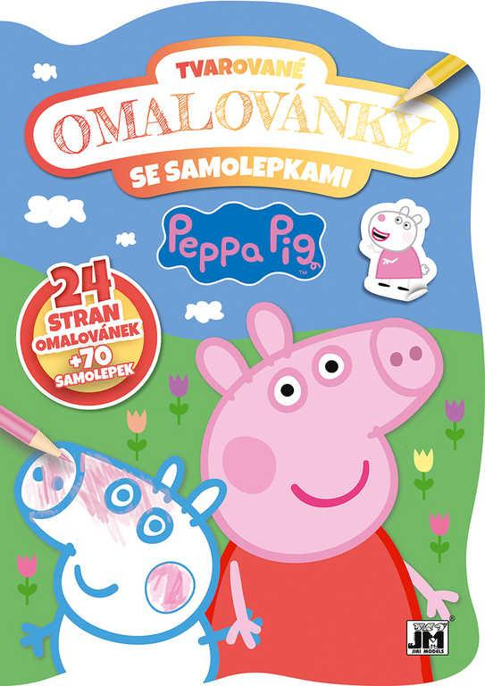 JIRI MODELS Omalovánky tvarované + samolepky Peppa Pig