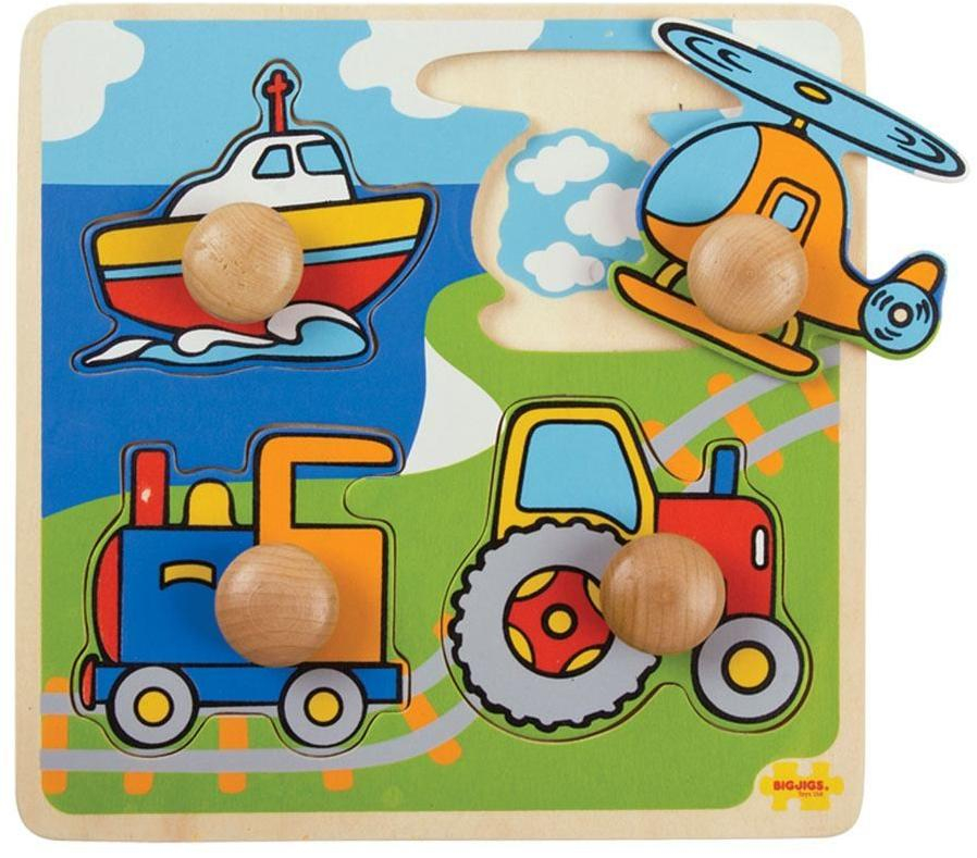 Bigjigs Toys Vkládací puzzle doprava