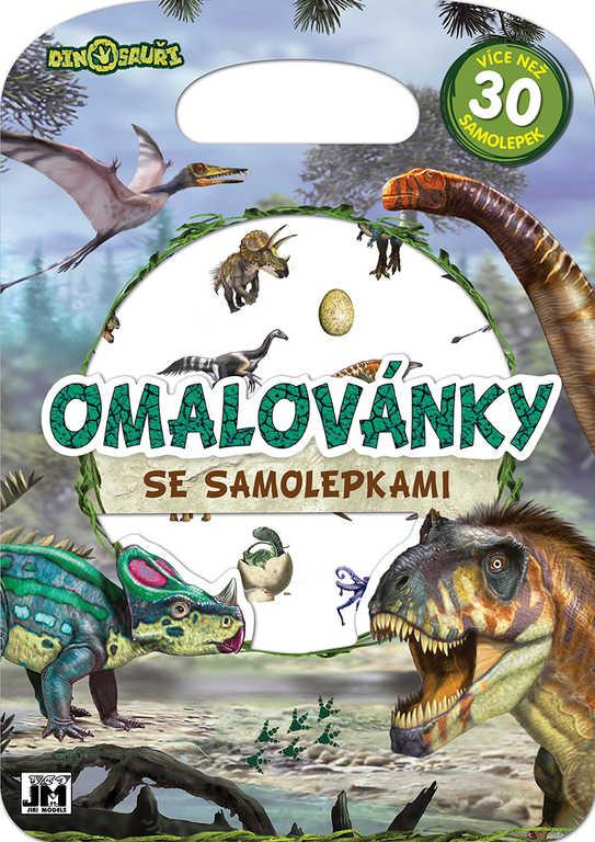 JIRI MODELS Omalovánky se samolepkami Dinosauři