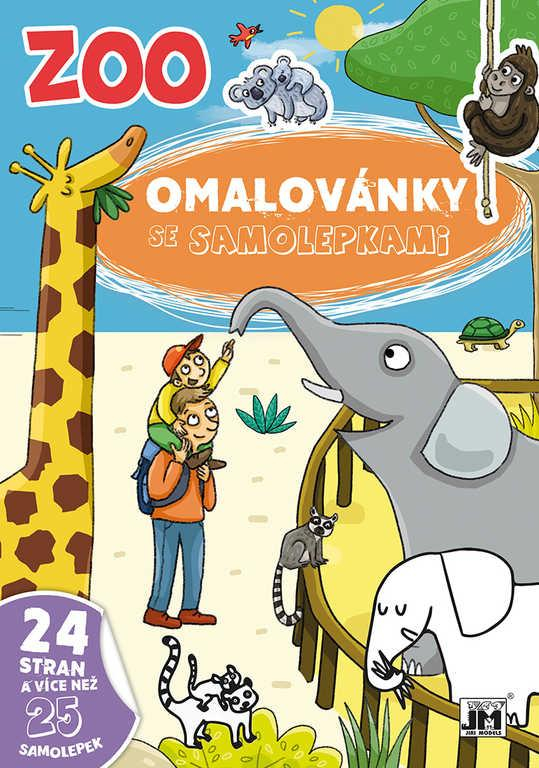 JIRI MODELS Omalovánky se samolepkami A4+ ZOO Zvířátka