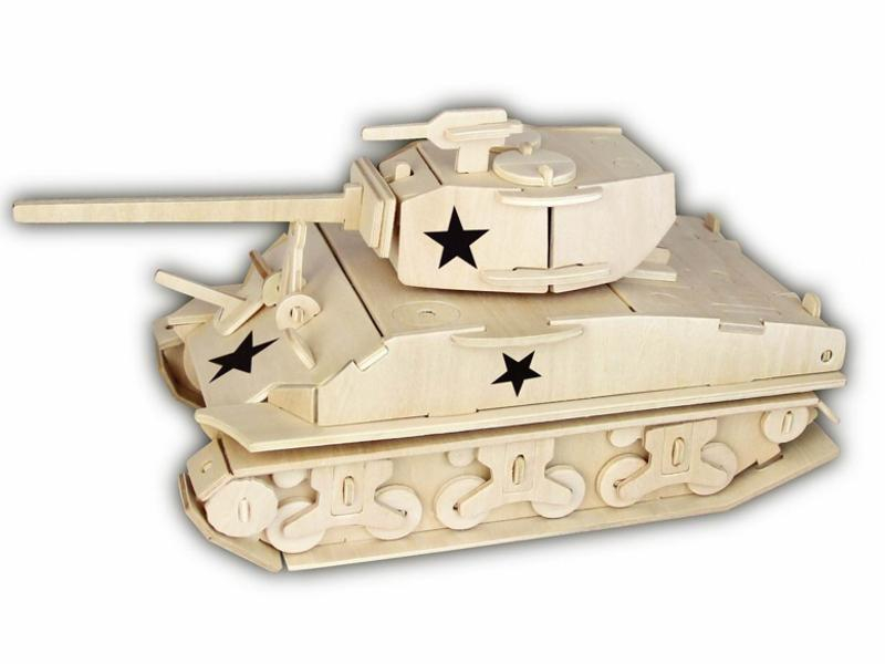 Woodcraft Dřevěné 3D puzzle tank M4 Sherman