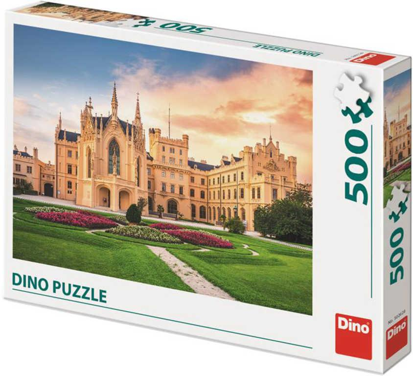 DINO Puzzle 500 dílků Zámek lednice foto 47x33cm skládačka