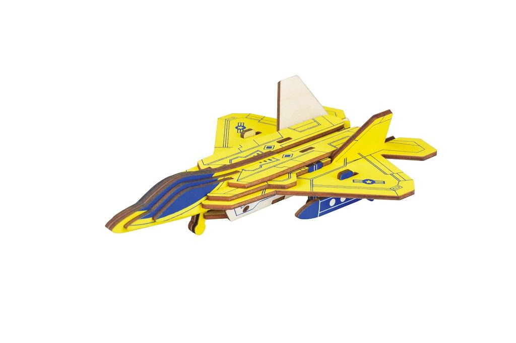 Woodcraft Dřevěné 3D puzzle Stíhačka F22 raptor