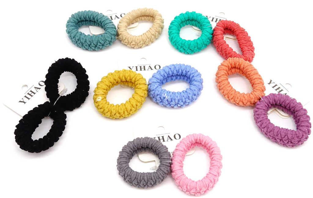 Gumičky do vlasů dětské textilní černé set 2ks scrunchie