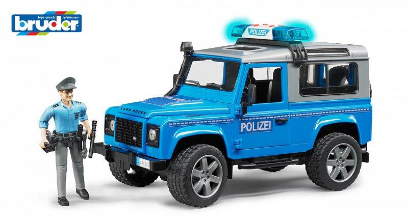 Užitkové vozy - policejní auto Land Rover s policistou