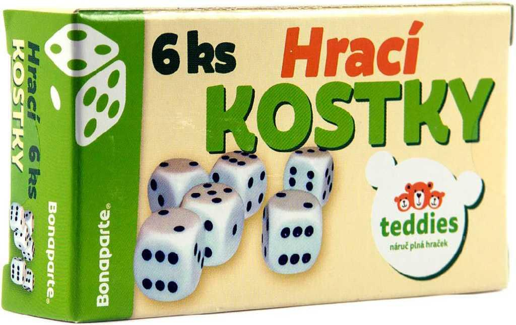 BONAPARTE Hra kostky hrací 13x13mm set 6ks *SPOLEČENSKÉ HRY*