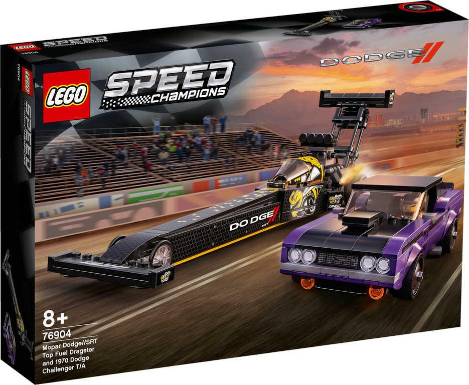 LEGO SPEED CHAMPIONS Mopar Dodge Dragster + Challenger 76904 STAVEBNICE