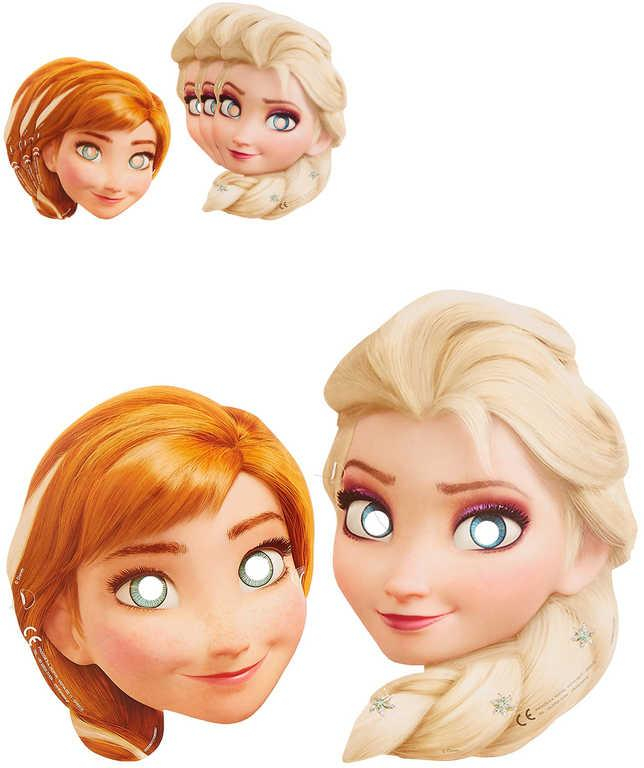 KARNEVAL Maska papírová Frozen set 6ks *KARNEVALOVÝ DOPLNĚK*