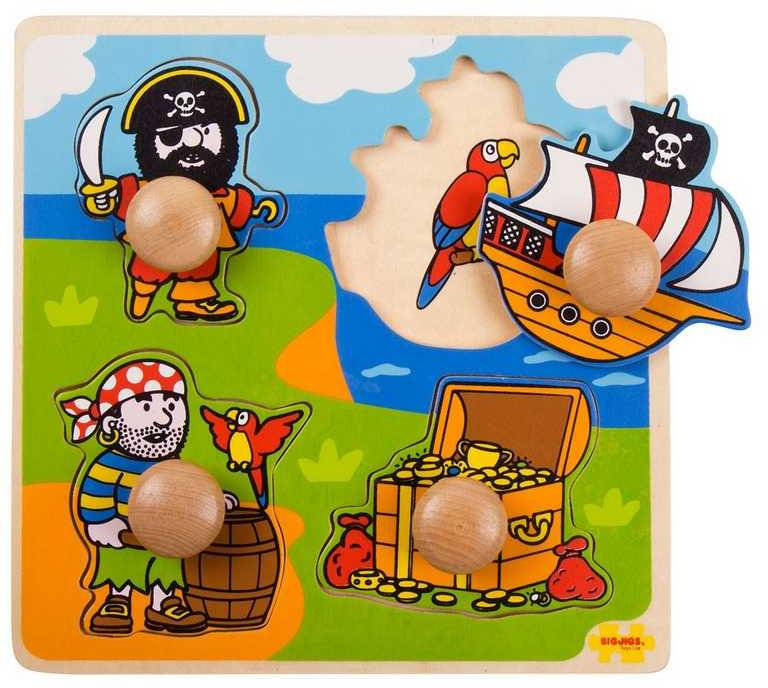 Bigjigs Toys Vkládací puzzle piráti