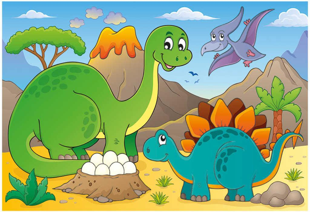 DINO Puzzle Dinosauři 48 dílků 26x18cm skládačka v krabici