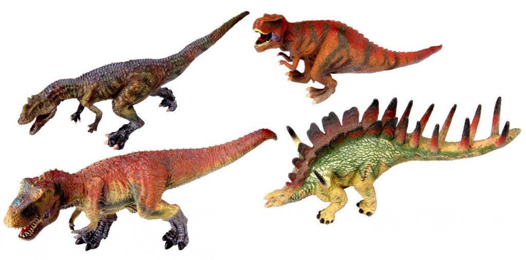 Zvířata dinosauři 23-28cm plastové figurky zvířátka 4 druhy