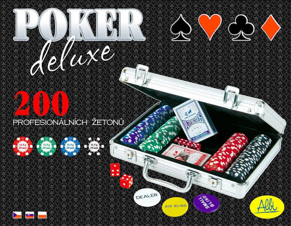 ALBI HRA Poker Deluxe 200 žetonů SPOLEČENSKÉ HRY