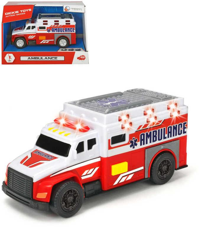 DICKIE Auto ambulance 15cm na baterie Světlo Zvuk plast