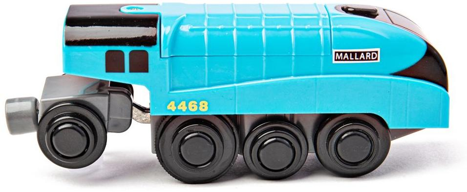 Bigjigs Rail Elektrická lokomotiva Mallard modrá