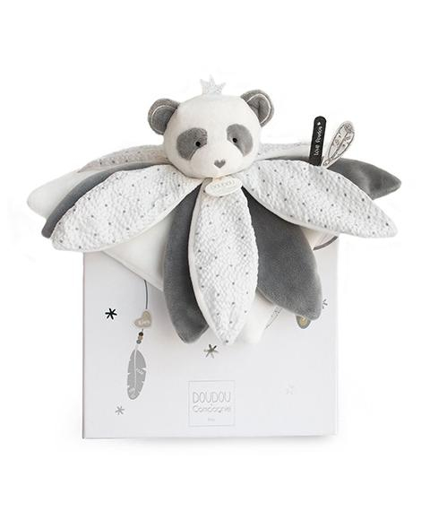 Doudou Dárková sada - plyšový usínáček panda 26 cm