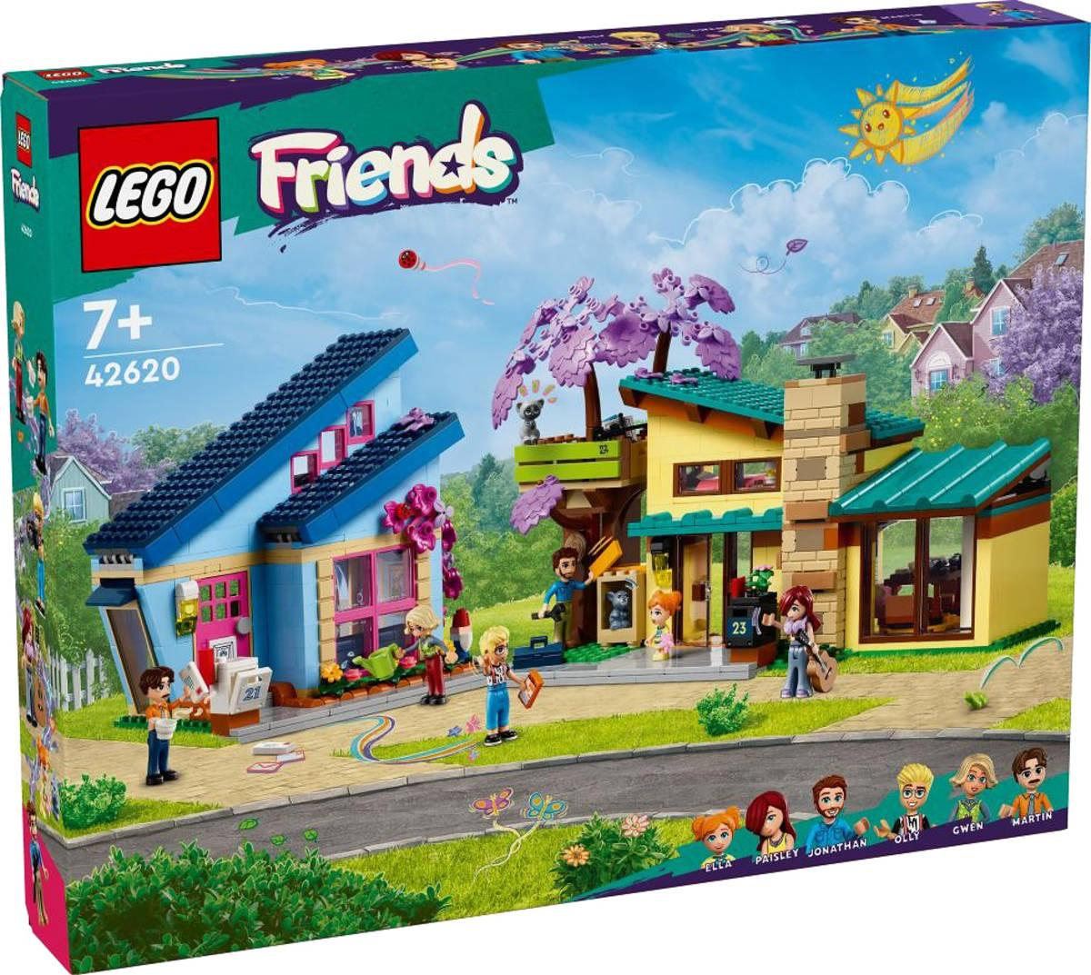 LEGO FRIENDS Rodinné domy Ollyho a Paisley 42620 STAVEBNICE