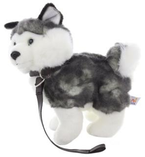 Plyš Husky s vodítkem 25 cm