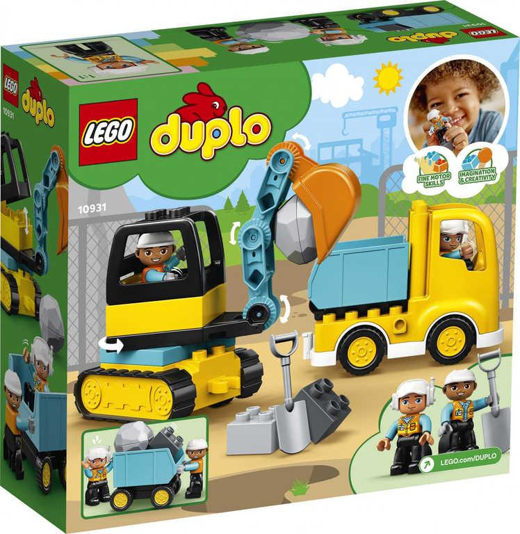 LEGO DUPLO Náklaďák a pásový bagr 10931 STAVEBNICE