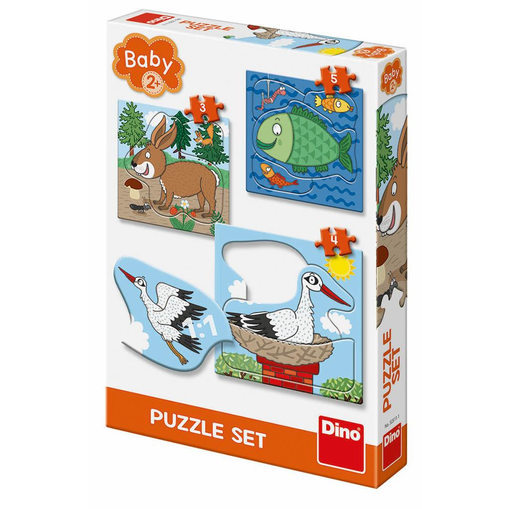 Puzzle baby 3-5 - zvířátka kde žijí