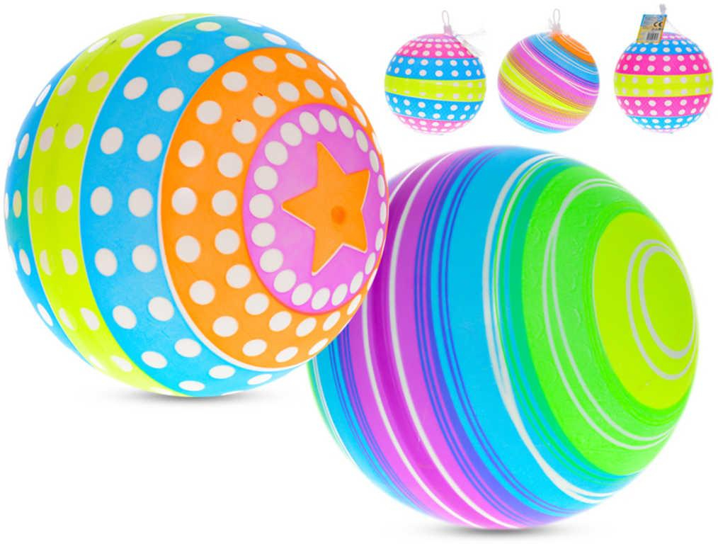 Míč Sun Fun 23cm duhový balón 5 druhů v síťce